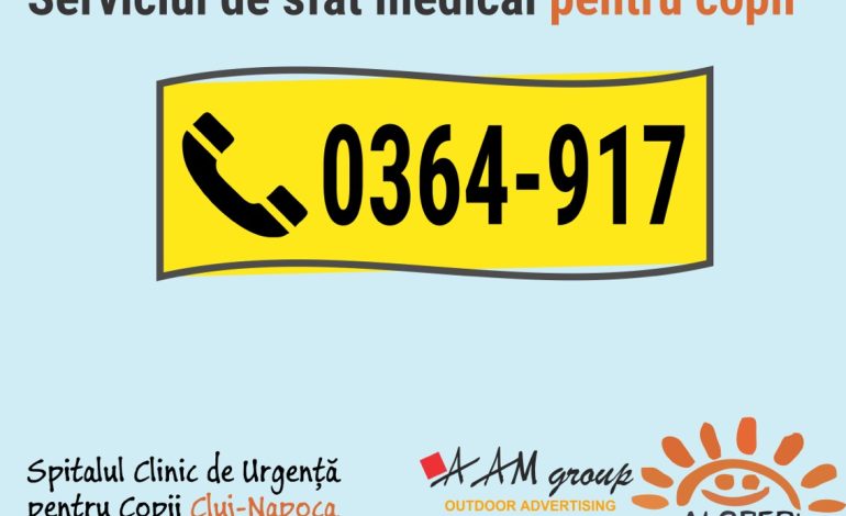 Serviciul de telemedicină ALOPEDI, gestionat de Spitalului de Urgenţă pentru Copii Cluj, apelat de peste 9.000 de părinţi de la începutul anului