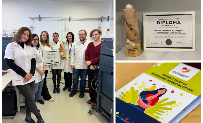 Universitatea de Medicină și Farmacie „Iuliu Hațieganu” Cluj-Napoca, distinsă cu Diploma de Excelență la Romanian Healthcare Awards 2025 pentru Proiectul de Cercetare al Anului