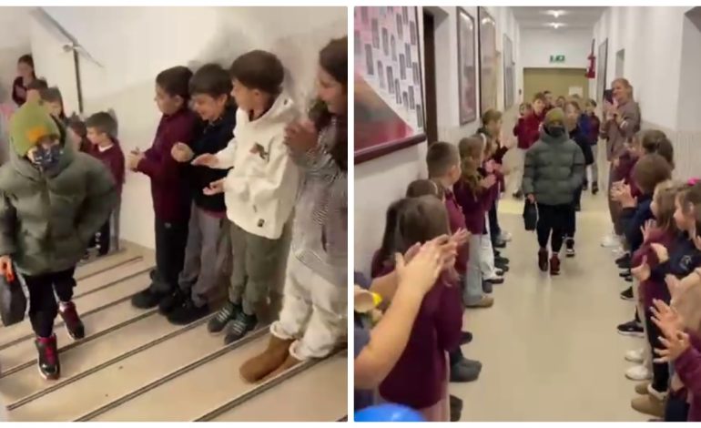 ”Un munte de mulțumire și pentru medicii din cadrul Spitalului Clinic de Copii din Cluj-Napoca! Cezar, elev diagnosticat cu cancer, a revenit la școală